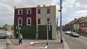 <p>The derelict buildings at the top of Barrack Street that are scheduled to be demolished</p>