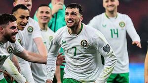Troy Parrott hat-trick earns Republic of Ireland a World Cup playoff spot