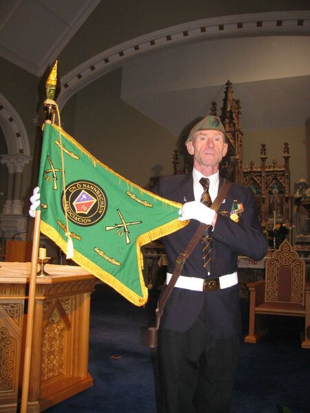 Lieutentant John Doyle with the new pennant