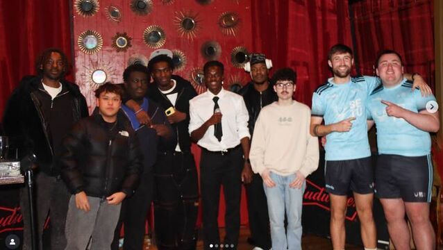 <p>Some of the SETU students who hosted the Carlow's Got Talent night at The Barracks.</p>