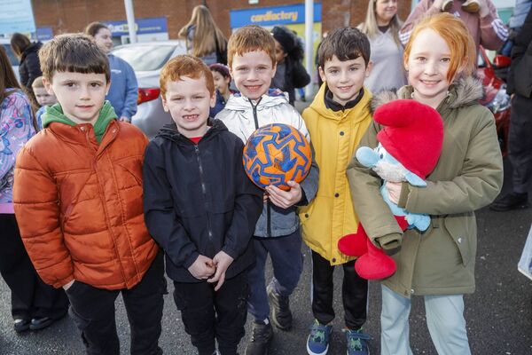 Waiting for Santa Claus at the Fairgreen Shopping Centre were Alannah, Jamie, Kaylum, Mason and Jacob. 
