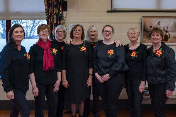 Singers from the Carlow Community Choir at the rehearsal for Maksym Lozovyi Christmas Concert