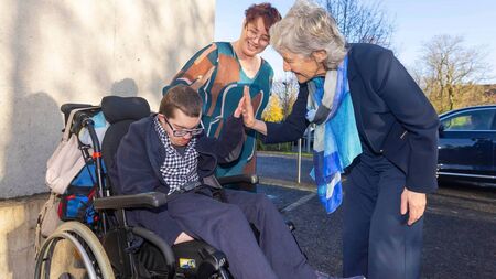 President Connolly meets family carers during first official visit to Carlow