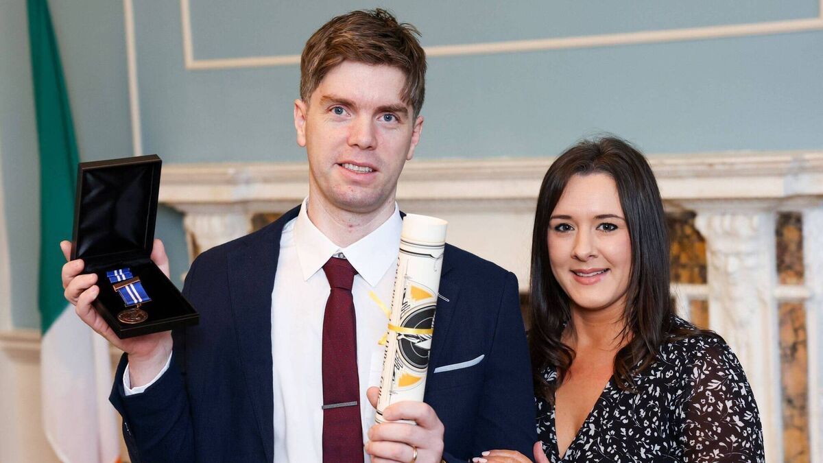 Garda honoured with bravery award for saving drowning man
