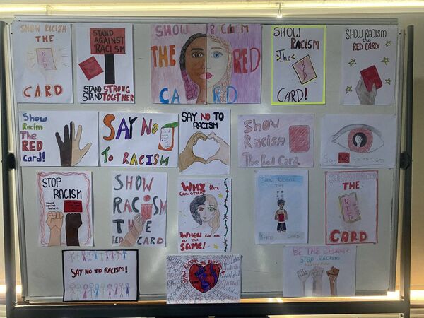 The winning 'Show Racism the Red Card' posters The winning 'Show Racism the Red Card' posters