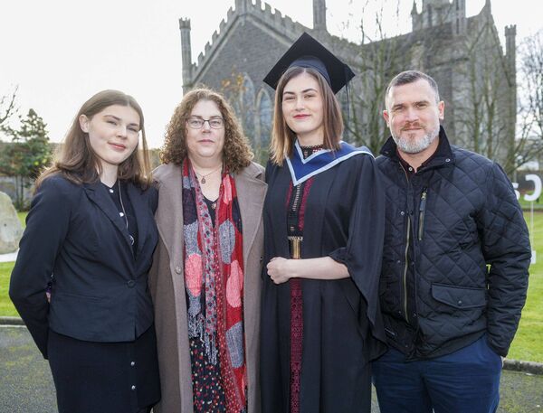 Aisling Cunningham with her parents Aidan and Caragh and her sister Amy Aisling Cunningham with her parents Aidan and Caragh and her sister Amy