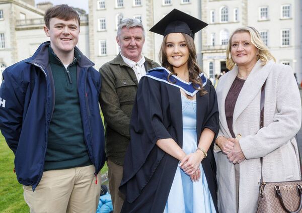 Emily Hurley with her parents Con and Clair and boyfriend Jamie Pepper Emily Hurley with her parents Con and Clair and boyfriend Jamie Pepper