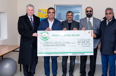 Saplings school receives €10,000 from Pakistani Golfers Ireland