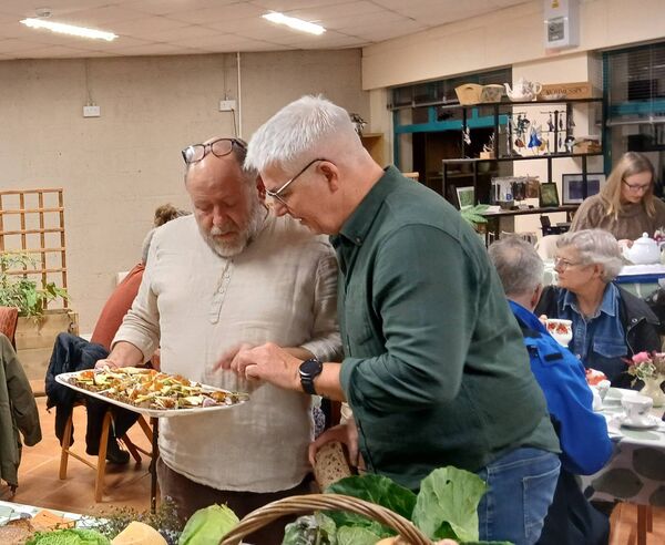 Cormac Larkin and Derek Oman put the finishing touches on delicious Carlow-grown nibbles. 