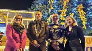 Community gathers around Rotary Tree of Remembrance