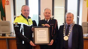 Padraig receives good citizen award for his years of service in Carlow 