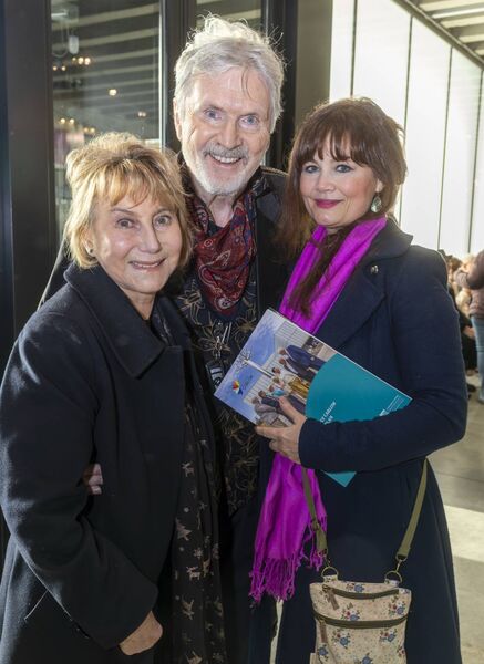 Actor and singer Patrick Bergin his wife Helen and actress Rachel Pilkington Actor and singer Patrick Bergin his wife Helen and actress Rachel Pilkington