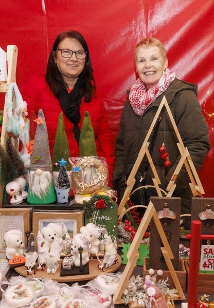 Cathy Davin and Deirdre Murphy at their stand 'Crafteee Cat'