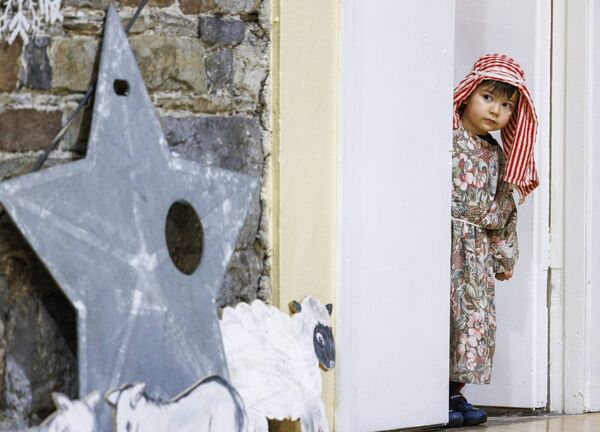 Jacob gets ready to make his appearance during the Graiguecullen Parish Childcare Centre’s preschool nativity and Christmas carols in St Fiacc’s Hall, Graiguecullen Photos: Michael O'Rourke Photography 