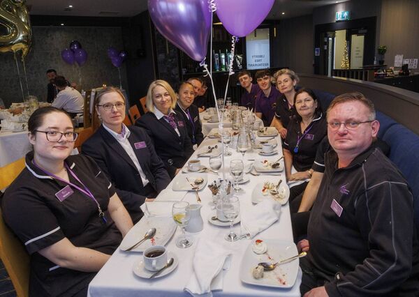 Some of the staff pictured at the 20th anniversary celebrations in the Talbot Hotel, Carlow