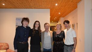 <p>Samuel Donald (Percy), Urte Ramanauskaite (Rachel), Paul Ronan (Mr Blundell) Cora Doyle (Mrs Blundell). and Theo Saccomano (Oliver) Photo: Andrea Mulhall</p>