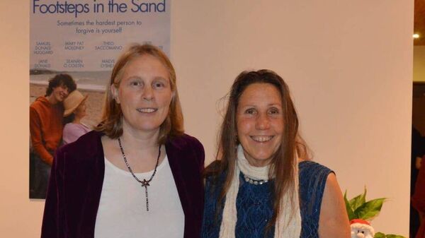 Jane Donald pictured with Gwendolyn McClure who sings her original work in the film. She travelled from Arizona, USA for the screening