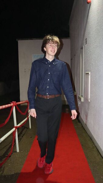 Samuel Donald Huggard who made the film walks the red carpet at the screening  