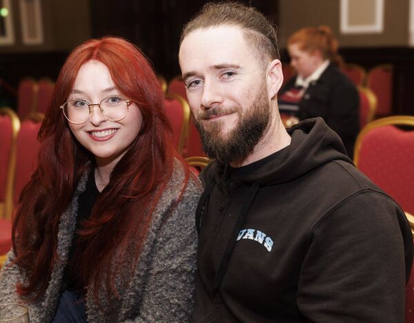 Lauren Callinan and Sean Fitzpatrick at the Carlow Comedy Festival night in the Seven Oaks Hotel