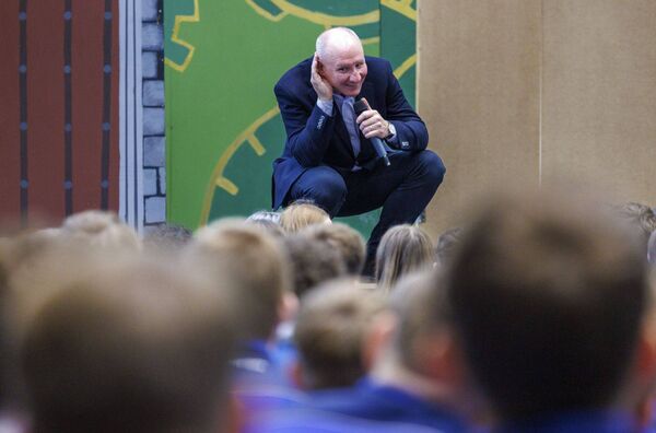 October: Presidential candidate Jim Gavin listens to a question from a student during his visit to Tyndall College in Carlow October: Presidential candidate Jim Gavin listens to a question from a student during his visit to Tyndall College in Carlow