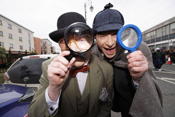 March: John O'Sullivan and Bernard Jennings on the case as Sherlock Holmes and Dr Watson during the Carlow St. Patrick's Day Parade March: John O'Sullivan and Bernard Jennings on the case as Sherlock Holmes and Dr Watson during the Carlow St. Patrick's Day Parade