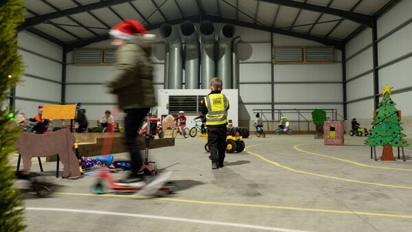 There were games for the youngsters before the tractor run took off from the farm 