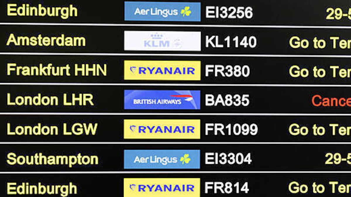 Flight cancellations at Dublin Airport due to weather conditions