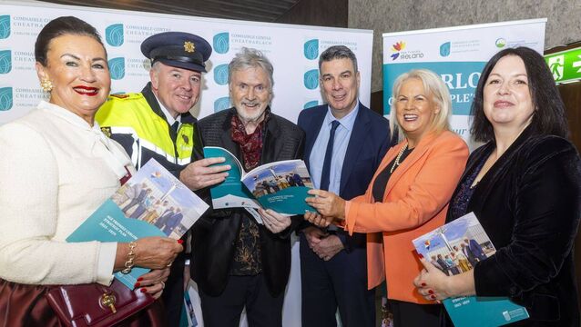 <p>At the launch of the Age Friendly Carlow Strategic Plan were age ambassador Faith Amond, Superintendent Anthony Farrell, actor Patrick Bergin, Coilín O'Reilly, chief executive of Carlow County Council, minister of state Jennifer Murnane O'Connor and Martha Jane Duggan, Age Friendly programme manager Photos: Michael O'Rourke Photography</p>