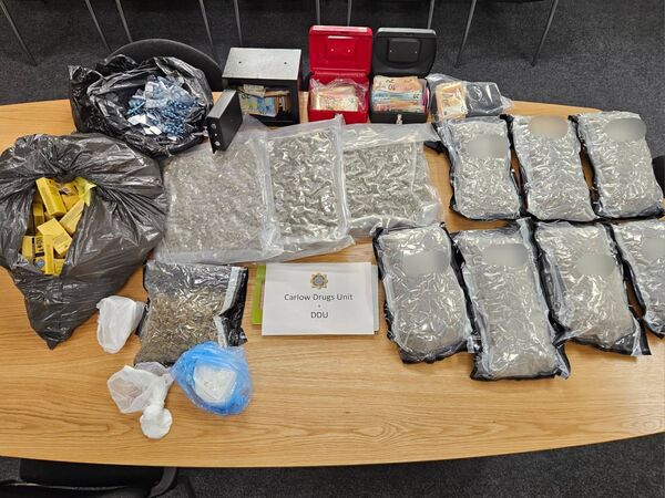 The drugs seized in Hacketstown on 30 December Photo: Garda Press Office