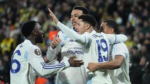 Jadon Sancho on target as Aston Villa guarantee Europa League top-eight finish