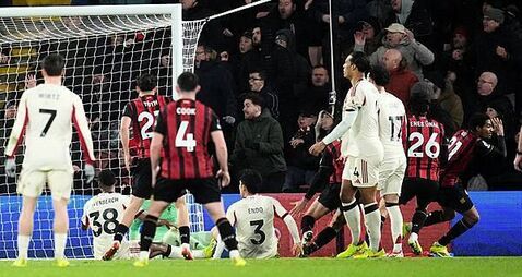 Liverpool stunned as Amine Adli snatches last-gasp win for Bournemouth