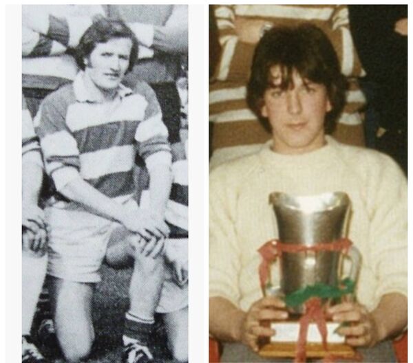 Martin, holding the coveted Clonard Cup, was taken at the presentation to Carlow CBS of their 1983 Leinster medals.