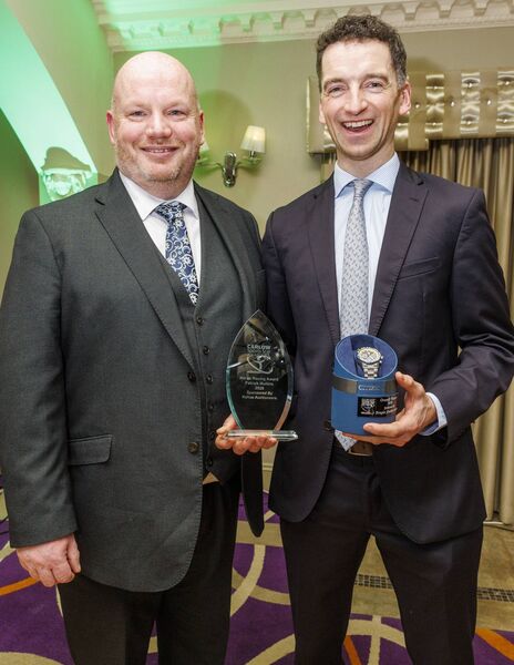 Patrick Mullins the Carlow Sportsperson Of the Year with Ger McNally (Sports Editor, The Nationalist). Patrick Mullins the Carlow Sportsperson Of the Year with Ger McNally (Sports Editor, The Nationalist).
