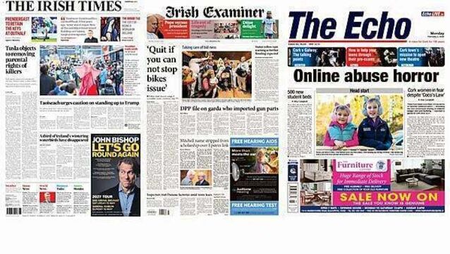 What the paper says: Monday's front pages