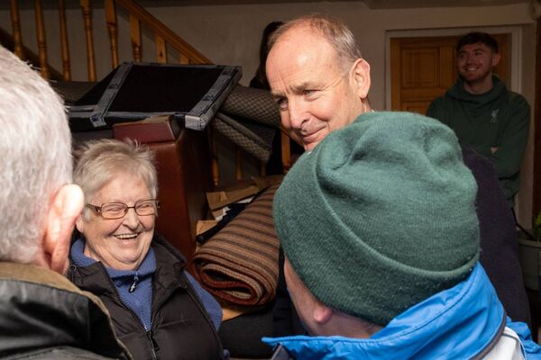 Taoiseach Micheál Martin in Graignamanagh today Taoiseach Micheál Martin in Graignamanagh today