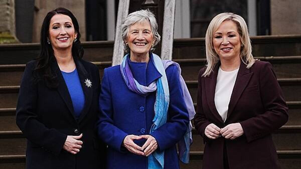 President Catherine Connolly arrives at Stormont for NI visit