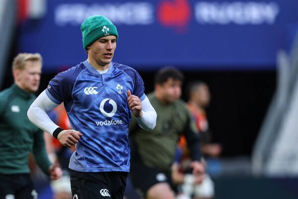 Sam Prendergast has gotten the nod for the massive game in the Stade de France. Photo: INPHO/Ben Brady