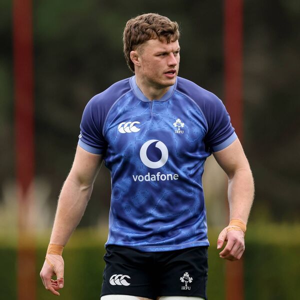 Cian Prendergast impressed the coaches during Ireland's training camp in Portugal. Photo: INPHO/Ben Brady