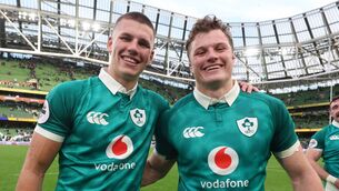 <p>Sam Prendergast and Cian Prendergast will start together for Ireland for the very first time tonight in Paris for the Six Nations opener against France. Photo: INPHO/Billy Stickland</p>