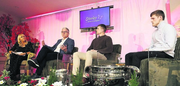 On stage with host Miriam O’Callaghan were national president of the GAA Jarlath Burns, Kerry football captain Gavin White and Tipperary hurling captain Ronan Maher