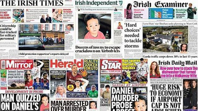What the papers say: Wednesday's front pages