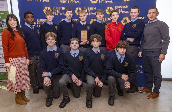 The Impact Award went to St Mary's CBS for their film 'You Are What You Eat'. Also pictured are teachers Tara Fitzharris and Patrick Brennan The Impact Award went to St Mary's CBS for their film 'You Are What You Eat'. Also pictured are teachers Tara Fitzharris and Patrick Brennan