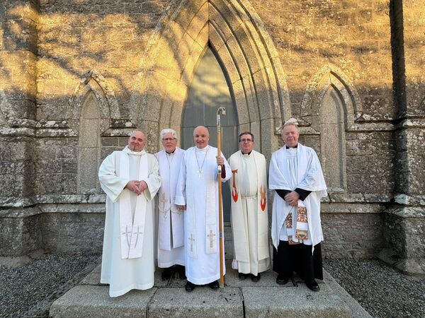 At the instituion ceremony were Rev Ger James, Rev Paul Fitzpatrick, Bishop Adrian Wilkinson, Rev Billy Burke and Archdeacon Alec Purcer