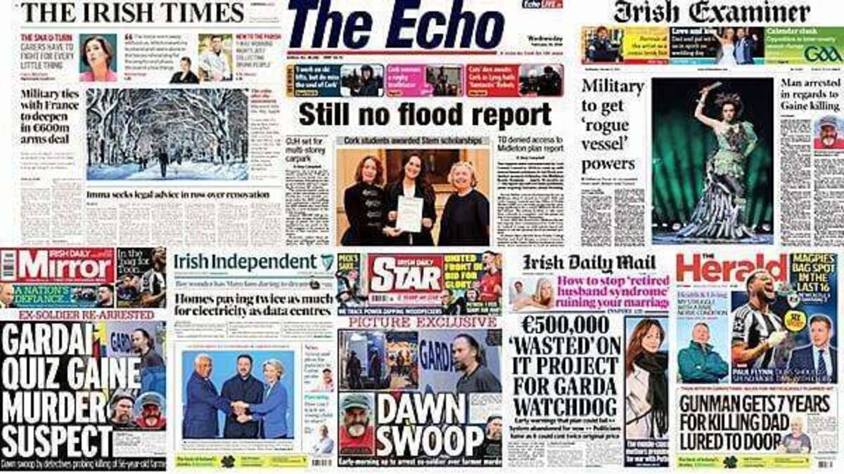 What the papers say: Wednesday's front pages