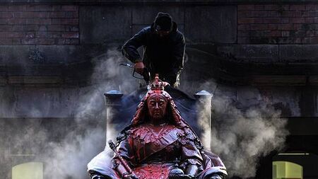 Statue of Queen Victoria in hospital complex vandalised in paint attack
