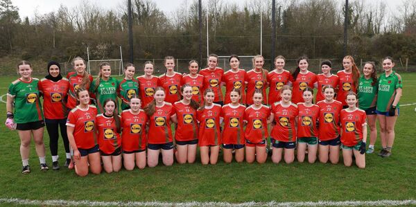 The St Leo's Junior football team that defeated Cashel Community School in the LGFA All Ireland semi final at MW HIRE Training Centre Dunmore on Wednesday.