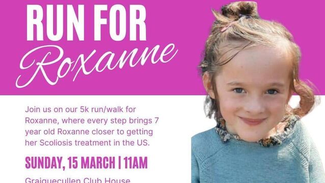 5k run to raise funds for Roxanne’s surgery in USA 