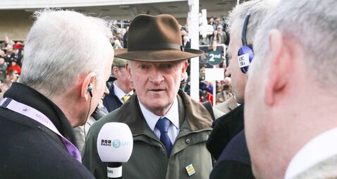 Mullins hits out at ground conditions at the Cheltenham Festival after pulling Fact To File out of Ryanair Chase