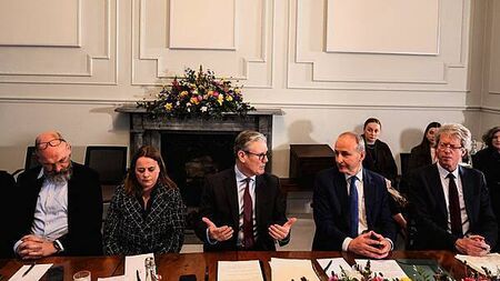 Micheál Martin and Keir Starmer meet with business leaders in Cork