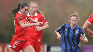 <p>Aoife Kelly in action for Shelbourne. Photo: INPHO/Bryan Keane.</p> <p>Aoife Kelly in action for Shelbourne. Photo: INPHO/Bryan Keane.</p>